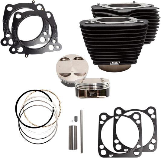 S&S Cycle 910-0685 - 128" Big Bore Cylinder Kit - M8 - Black