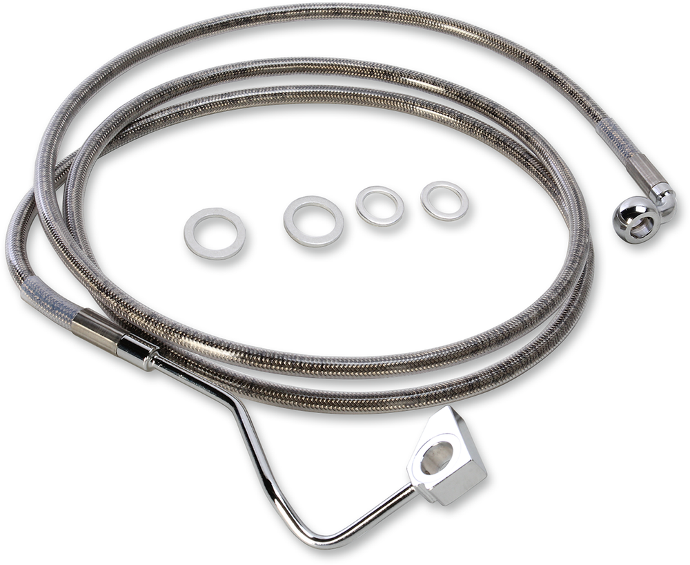 Brake Line - Front - +4" - Stainless Steel