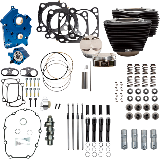 S&S Cycle 310-1057B - 124" Power Package Engine Performance Kit - Chain Drive