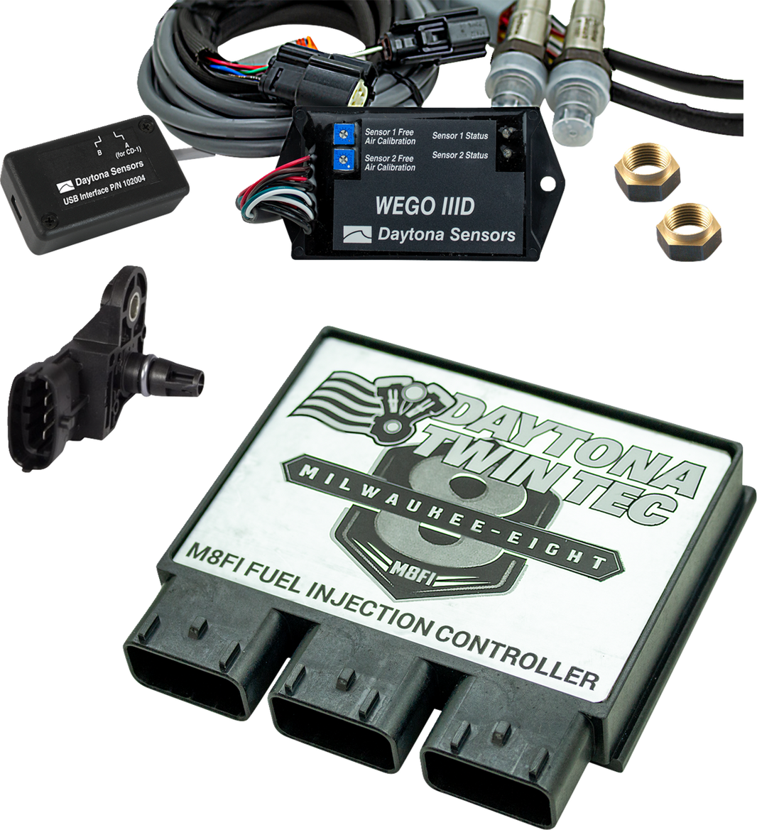 Daytona Twin Tec 17809 - Fuel Injection Electronic Control Module Kit with 2 BAR Manifold Absolute Sensor - '17-'20 Touring