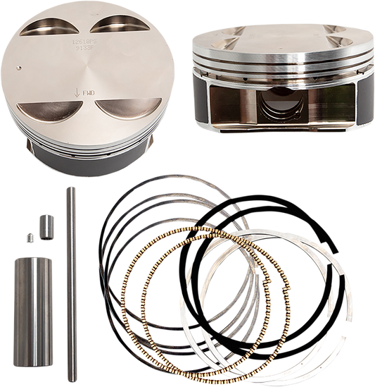 S&S Cycle 920-0141 - Big Bore Piston Kit - 124" - +.010 - M8