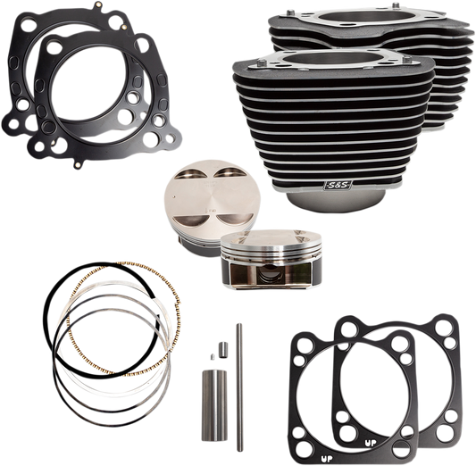 S&S Cycle 910-0684 - 128" Big Bore Cylinder Kit - M8 - Black