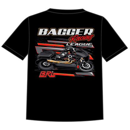 Bagger Racing League Black T-Shirt - Black Roadglide