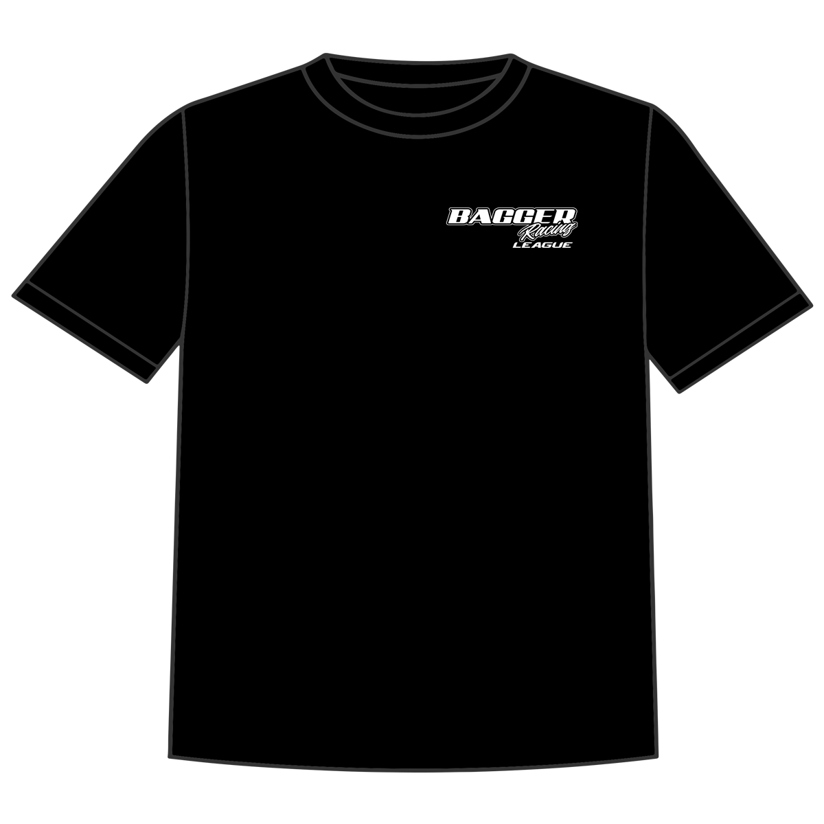 Bagger Racing League Black T-Shirt - Black Roadglide