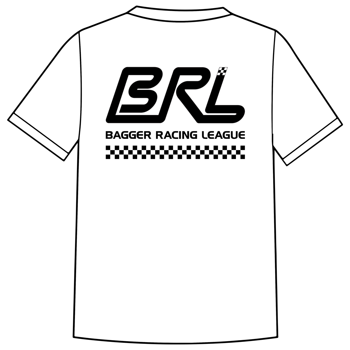 Bagger Racing League White T-Shirt - Race BRL