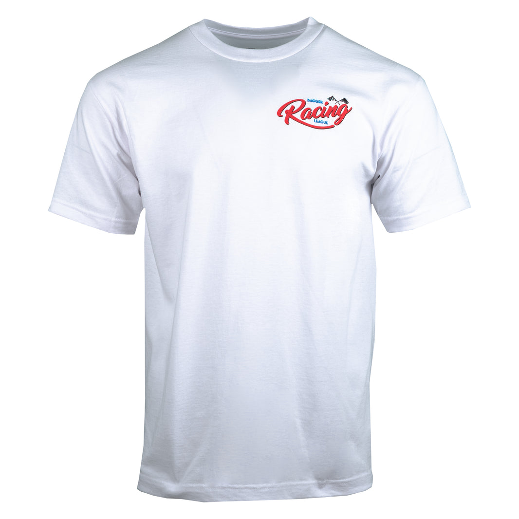 Bagger Racing League T-Shirt - White - Finish Line