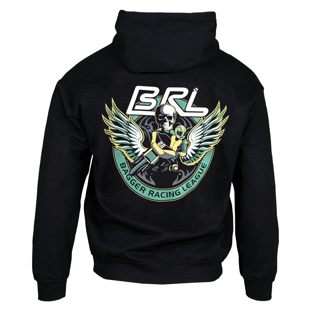 Bagger Racing League Hoodie - Black - Winged Racer