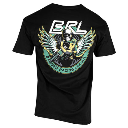 Bagger Racing League T-Shirt - Black - Winged Racer