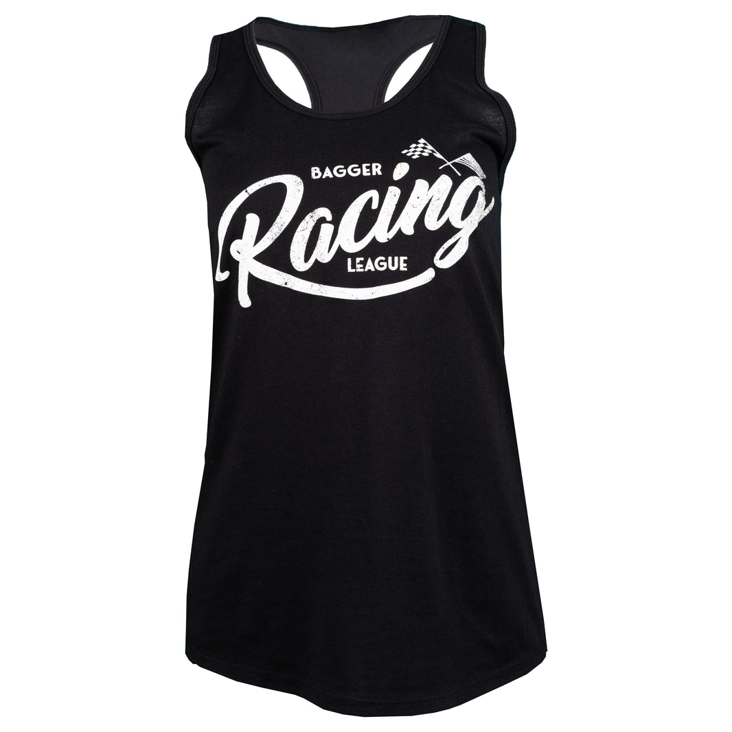 Bagger Racing League Women's Racer Back Tank Top - Black - Finish Line