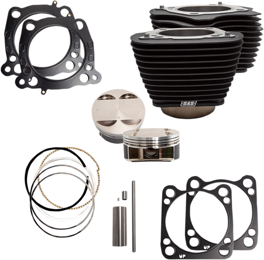 S&S Cycle 910-0681 - 124" Big Bore Cylinder Kit - M8 - Black