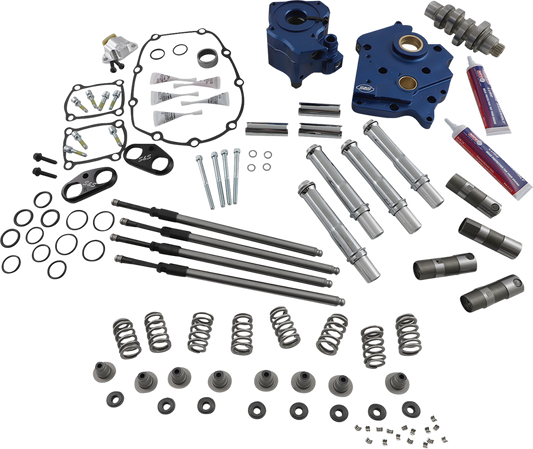 S&S Cycle 310-1118A - Cam Chest Kit with Plate - Chain Drive - Oil Cooled - 540 Cam - Chrome Pushrods - M8