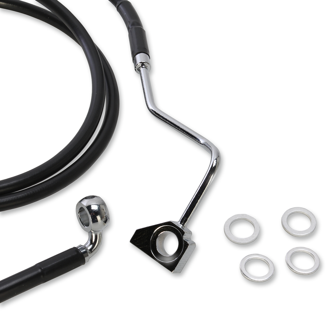 Brake Line - Front - Black - +6"