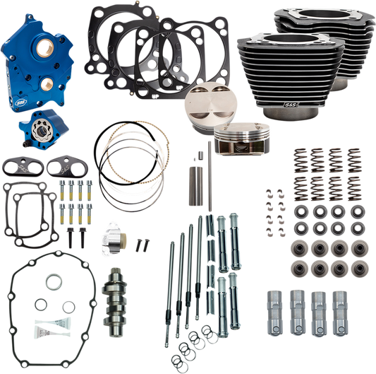 S&S Cycle 310-1107B - 128" Power Package Engine Performance Kit - Chain Drive