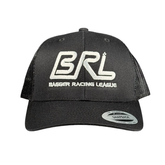 Bagger Racing League Trucker Hat - Curved Bill - White